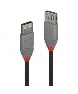 Lindy 2m USB 2.0 Type A Extension Cable, Anthra Line