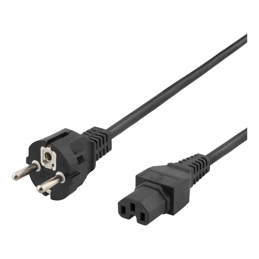Deltaco DEL-117B elektrības kabelis Melns 2
