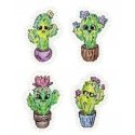 Beldizart Cross Stitch Set "Emotional Cacti. Badges. Magnets" 7*5 cm ST-1077