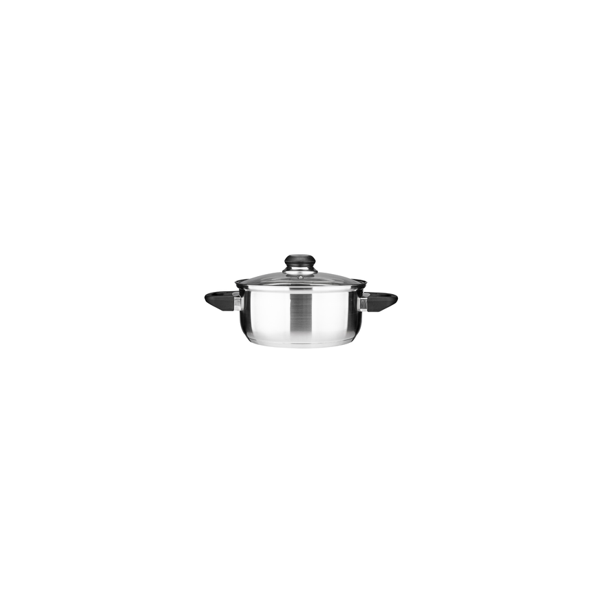 Emilio nerūsējošā tērauda katls, 3.2L, 22cm, ar stikla vāku – 2