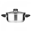 Emilio nerūsējošā tērauda katls, 3.2L, 22cm, ar stikla vāku Emilio nerūsējošā tērauda katls, 3.2L, 22cm, ar stikla vāku