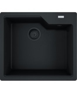 Franke Urban Granite Sink, UBG 610-56, matte black, black valve