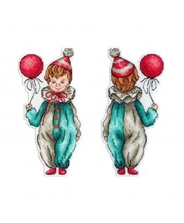 Beldizart Kryželiu siuvinėjimise komplekt "Jaunas kloun" 16*8 cm SR-1114
