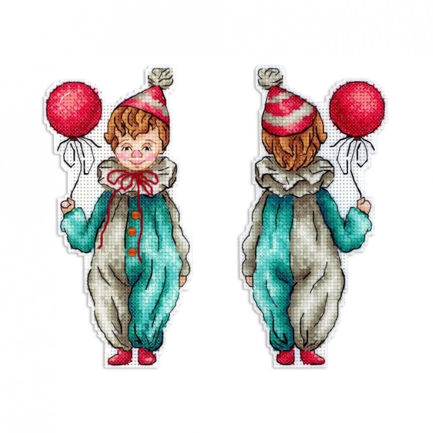 Beldizart ristikkopistelyn kokoelma "Nuori klovni" 16*8 cm SR-1114