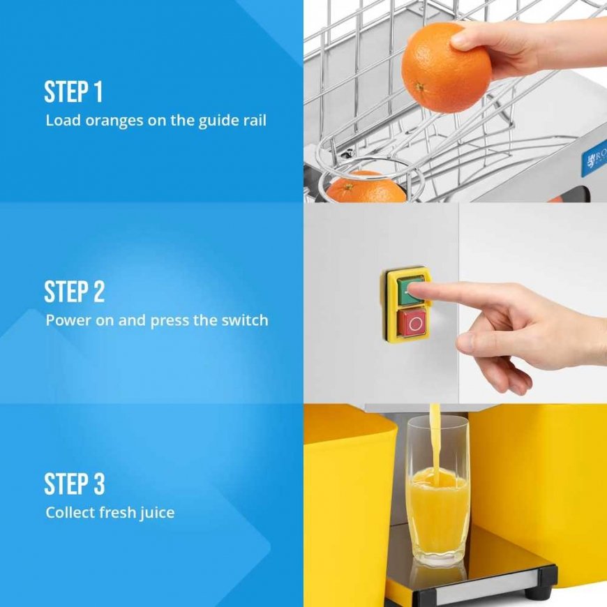 Royal Catering Semi-Automatic Orange Juicer 20 pcs/min 120 W