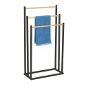 Black rack towel / triple stand with bamboo 45x22x85 cm color box Black rack towel / triple stand with bamboo 45x22x85 cm color box