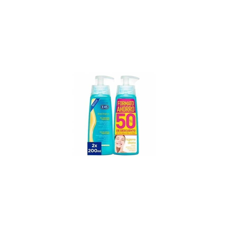 Lutsine E45 BACTOPUR puhdistava geeli 2 x 200 ml pakkauksessa