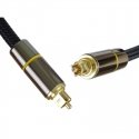 PremiumCord Toslink Optical Audio Cable, OD: 7 mm, Gold Metal Design + Nylon 2 m PremiumCord Toslink Optical Audio Cable, OD: 7 mm, Gold Metal Design + Nylon 2 m