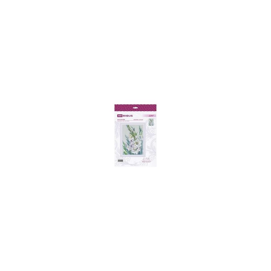 UAB Riolis Cross Stitch Kit. "White Gladiolus" 21x30 cm SR2297