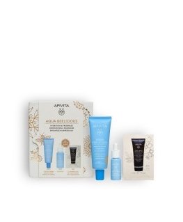 Apivita AQUA BEELICIOUS FLUID CREAM AR KRĀSOŠANU SPF 30+ 3 DAĻU KOMPLEKTS