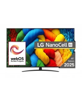 LG NanoCell AI 65NANO81A3A televizorius 165,1 cm (65") 4K Ultra HD Smart TV „Wi-Fi“ Juoda