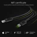 Green Cell KABGC07 кабель с разъемами Lightning 1 m Черный