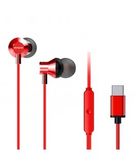 Aiwa ESTM-50USB-C Austiņas Vadu Ausīs Zvani / mūzika USB Veids-C Sarkans