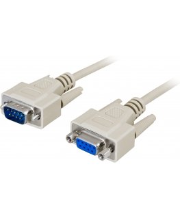 Deltaco DEL-37 кабель последовательной связи Серый 2 m DB-9