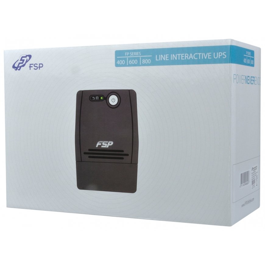FSP FP 600 UPS-virtalähde 0,6 kVA 360 W 2 AC-pistorasia(a) – 4