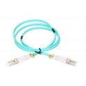 Extralink Потч-корд LC/UPC-LC/UPC Многомодовый, OM3, Duplex, 3 мм, 1m