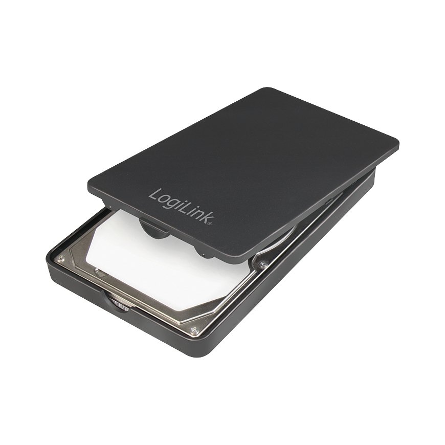 LogiLink UA0339 cieto disku uzglabāšanas sistēma HDD/SSD korpuss Melns 2.5" – 4