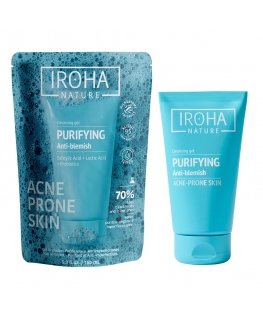 Iroha gelis valiklis 150 ml, skirtas linkusiai į spuogus odai