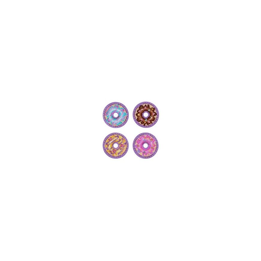 Beldizart Cross Stitch Embroidery Kit "Donuts. Badges. Magnets" 6*6 cm ST-1027