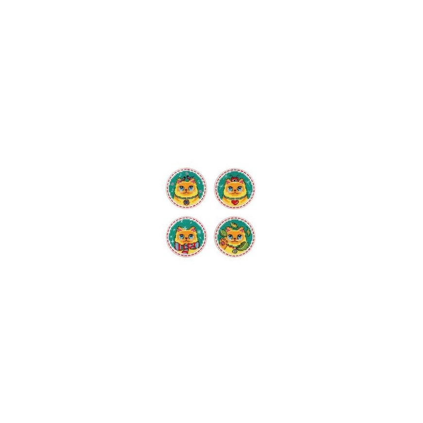 Beldizart ristipistoin koristelu setti „Donuts. Badges. Magnets“ 6*6 cm ST-1027 – 2