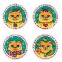 Beldizart ristipistoin koristelu setti „Donuts. Badges. Magnets“ 6*6 cm ST-1027