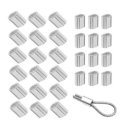 Folding cable terminal - for 5 mm cable - 10 pcs - oval aluminum sleeve
