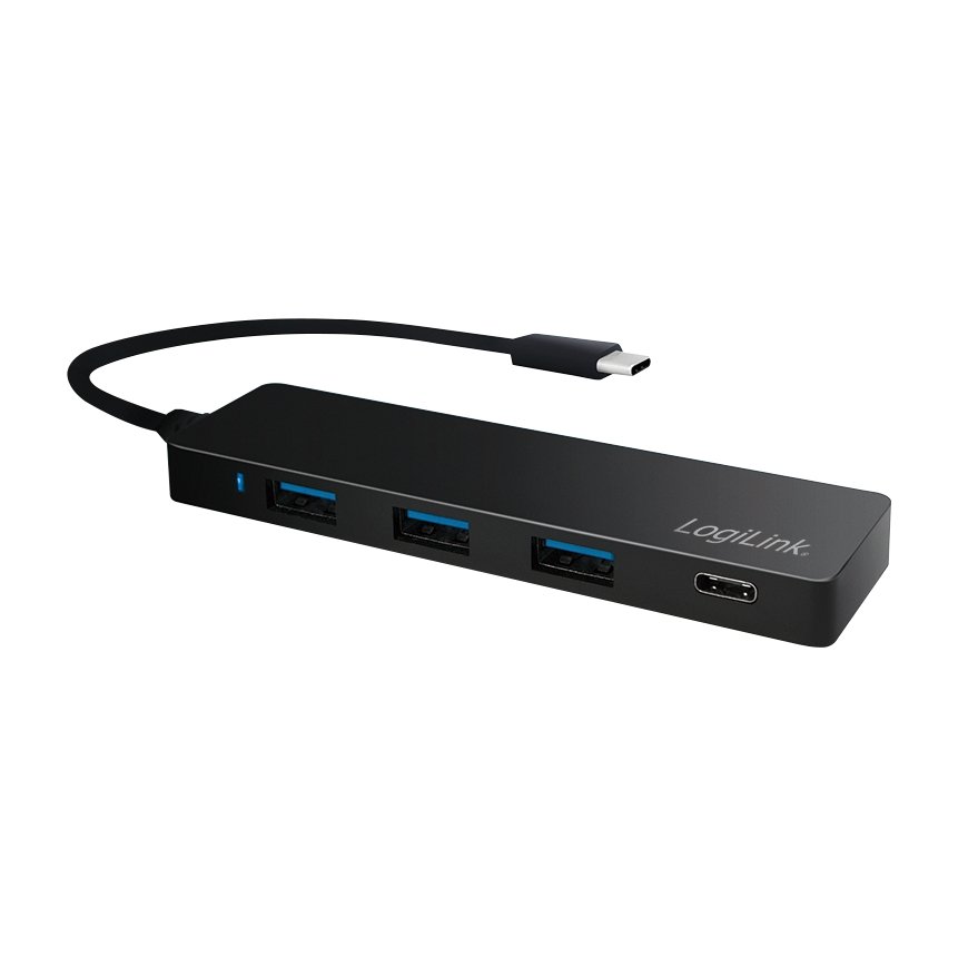 LogiLink UA0311 keskitin USB 3.2 Gen 1 (3.1 Gen 1) Type-C 5000 Mbit/s musta