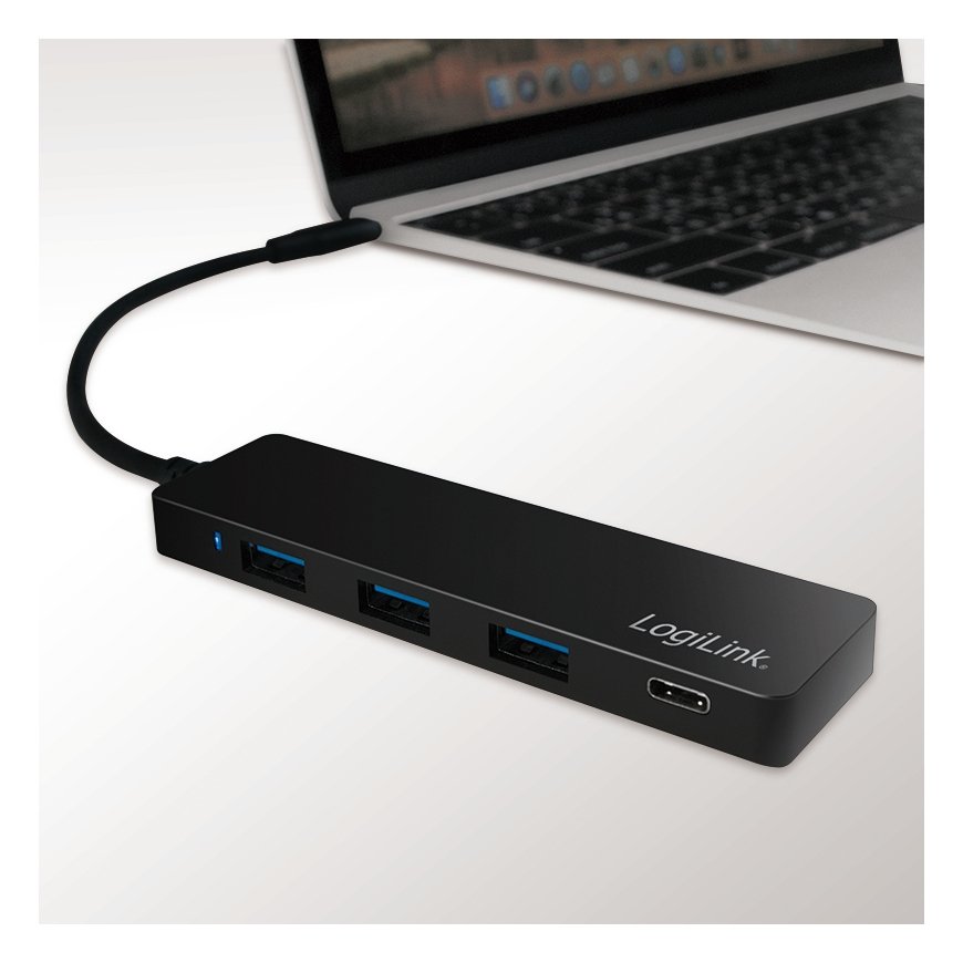 LogiLink UA0311 хаб-разветвитель USB 3.2 Gen 1 (3.1 Gen 1) Type-C 5000 Мбит/с Черный – 3