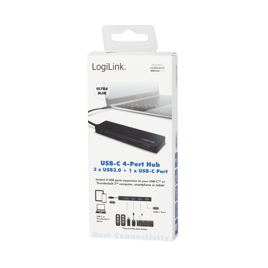 LogiLink UA0311 sąsajos šakotuvas USB 3.2 Gen 1 (3.1 Gen 1) Type-C 5000 Mbit/ai Juoda – 4