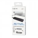 LogiLink UA0311 interfeisa centrmezgls USB 3.2 Gen 1 (3.1 Gen 1) Type-C 5000 Mbit/s Melns LogiLink UA0311 interfeisa centrmezgls USB 3.2 Gen 1 (3.1 Gen 1) Type-C 5000 Mbit/s Melns