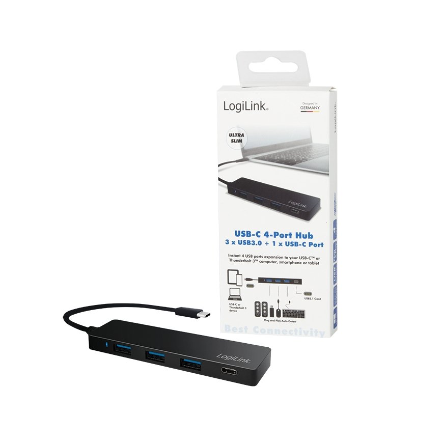 LogiLink UA0311 jaotur USB 3.2 Gen 1 (3.1 Gen 1) Type-C 5000 Mbit/s Must – 5