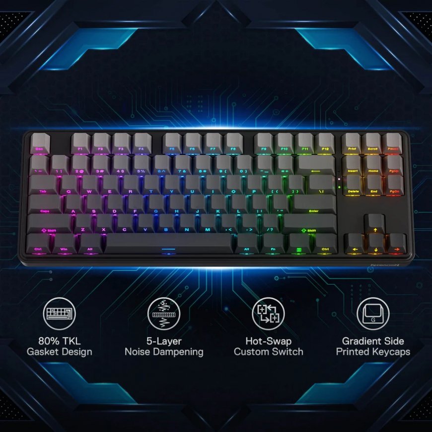 REDRAGON K707SP-RGB-PRO StarBlade klaviatūra USB + RF Wireless + Bluetooth Juoda – 5