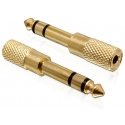 DeLOCK 65361 cable gender changer 6.35 mm 3.5 mm Gold DeLOCK 65361 cable gender changer 6.35 mm 3.5 mm Gold