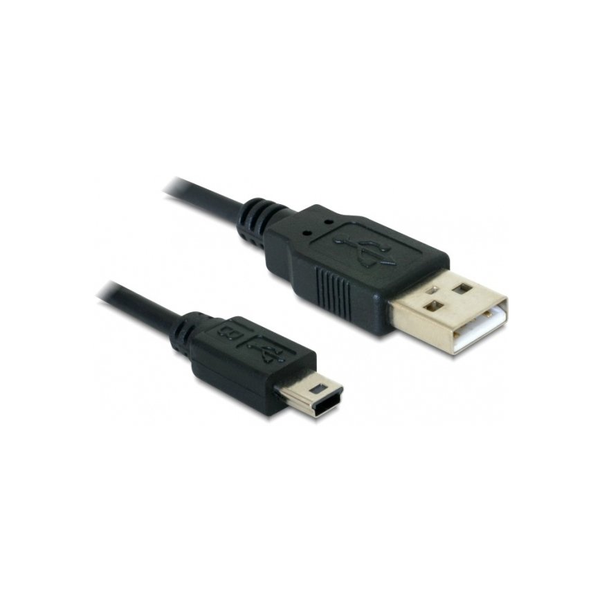 DeLOCK 82273 USB-kaapeli USB 2.0 1 m USB A Mini-USB B musta