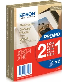 Epson Premium Glossy Photo Paper 2 par 1 cenu, 100 x 150 mm, 255g/m², 80 sheets