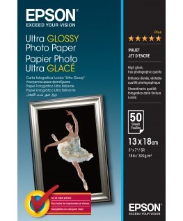 Epson Ultra Glossy Photo Paper, 130 x 180 mm, 300g/m², 50 sheets