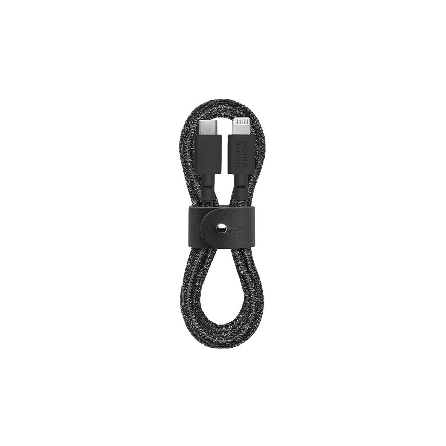 Native Union BELT-KV-CL-CS-BK-2 кабель с разъемами Lightning 1,2 m Черный