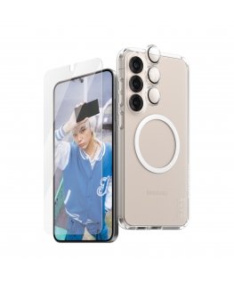 PanzerGlass ® | CARE by ® Flagship 3-in-1 Bundle Samsung Galaxy S25+ Caurspīdīgs ekrāna aizsargs 1 p