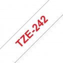 Brother TZE-242 marķēšanas lenta Sarkans uz balta