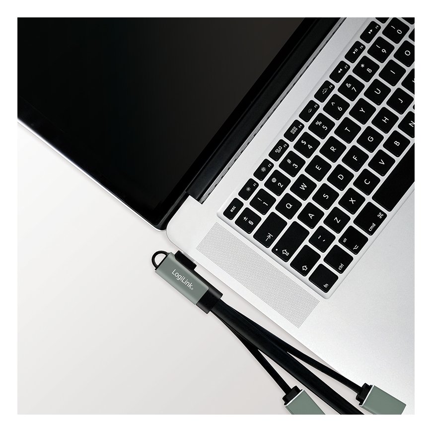 LogiLink UA0361 interfeisa centrmezgls USB 3.2 Gen 1 (3.1 Gen 1) Type-C 5000 Mbit/s Sudrabs – 3