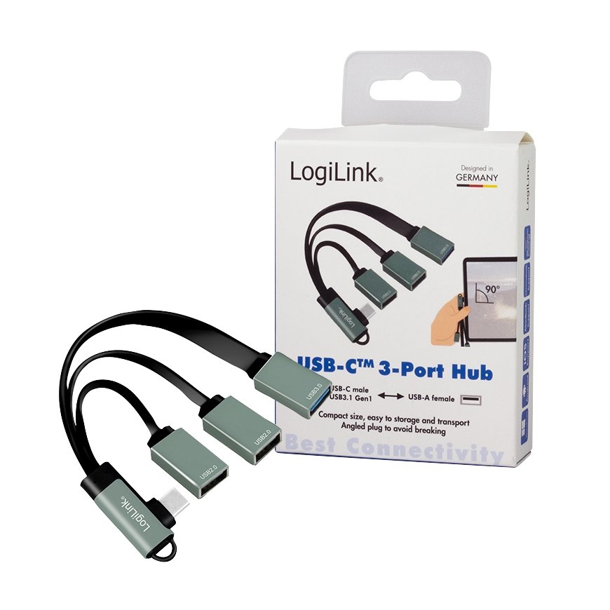 LogiLink UA0361 jaotur USB 3.2 Gen 1 (3.1 Gen 1) Type-C 5000 Mbit/s Hõbe – 5