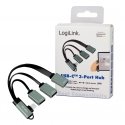 LogiLink UA0361 interfeisa centrmezgls USB 3.2 Gen 1 (3.1 Gen 1) Type-C 5000 Mbit/s Sudrabs LogiLink UA0361 interfeisa centrmezgls USB 3.2 Gen 1 (3.1 Gen 1) Type-C 5000 Mbit/s Sudrabs