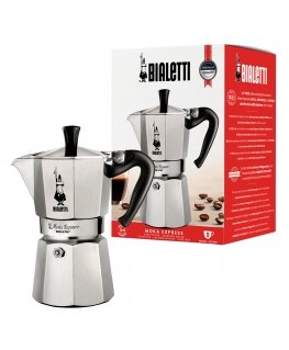 Bialetti Moka Express Mokos gaminimo indas 0,55 L Juoda, Sidabras