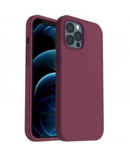 Чехол из мягкого силикона для iPhone 15 Бордо