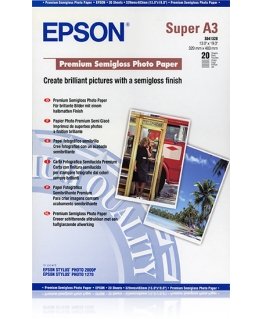 Epson Premium Semigloss Photo Paper, DIN A3+, 250 g/m², 20 arkkia