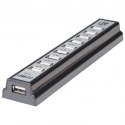 Manhattan 161572 keskitin USB 2.0 480 Mbit/s musta, Hopea