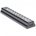 Manhattan 161572 keskitin USB 2.0 480 Mbit/s musta, Hopea