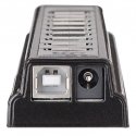 Manhattan 161572 interfeisa centrmezgls USB 2.0 480 Mbit/s Melns, Sudrabs