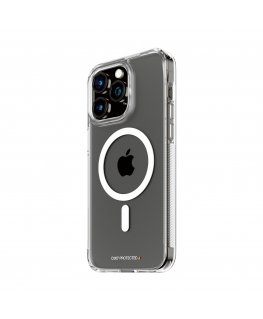 PanzerGlass ® HardCase Transparent w. White MagSafe & D3O® iPhone 15 Pro Max mobile phone case
