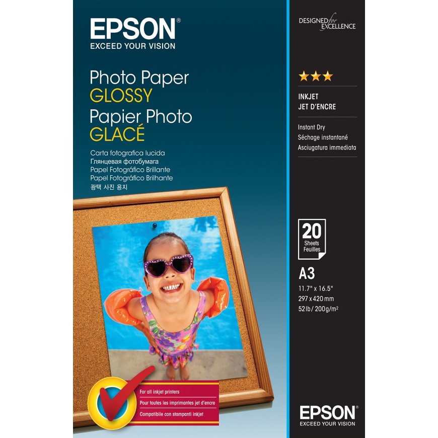 Epson Photo Paper Glossy - A3 - 20 Arkkia